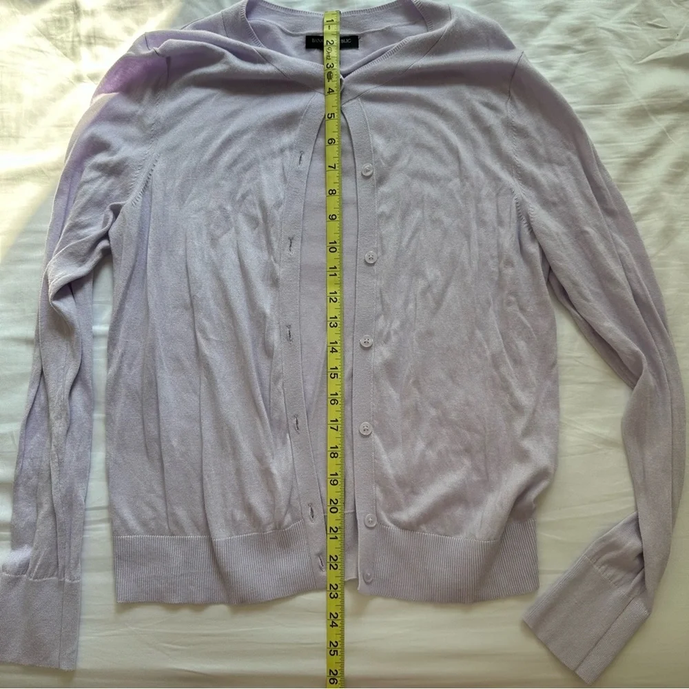 Women’s Lilac Purple Lavender Banana Republic Long Sleeve Cardigan Size Medium - Picture 2 of 4